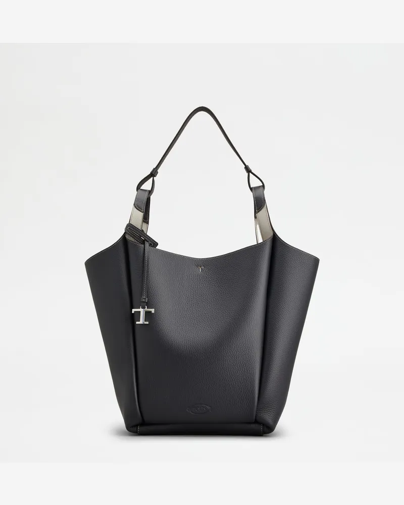 TOD'S Beuteltasche aus Leder Medium, GRAU,BLAU,  - Bags Grau