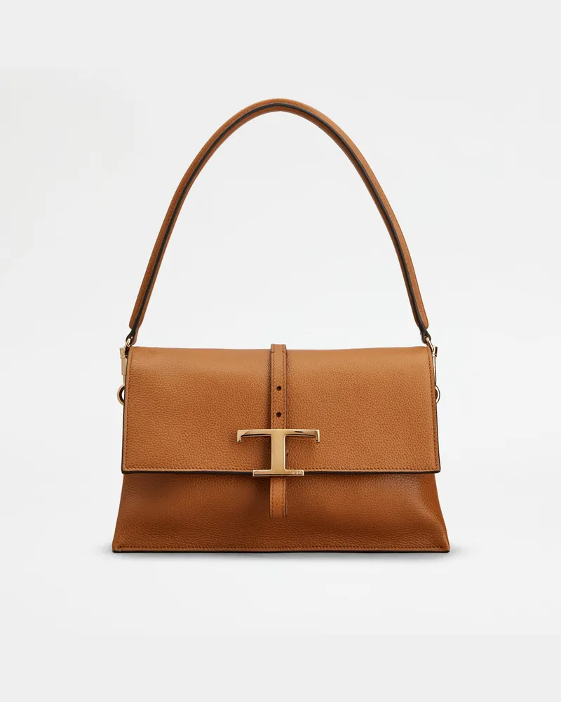 TOD'S Flap-Tasche T Timeless aus Leder Mini, BRAUN,  - Bags Braun