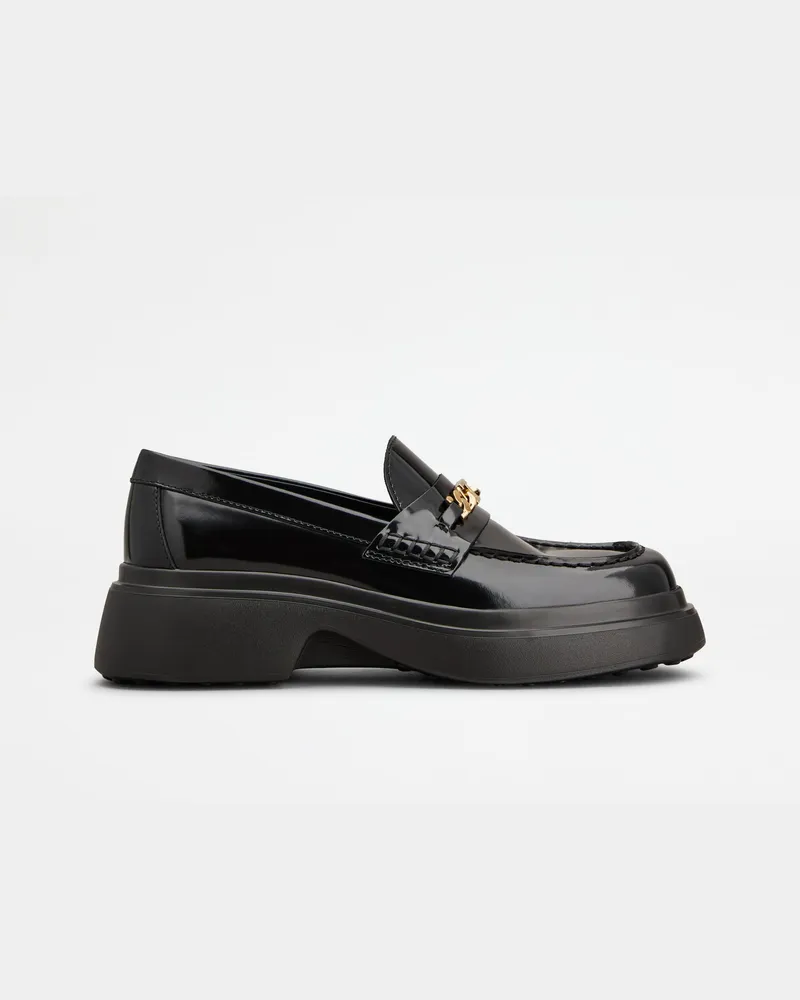 TOD'S Loafers aus Leder, SCHWARZ Shoes Schwarz