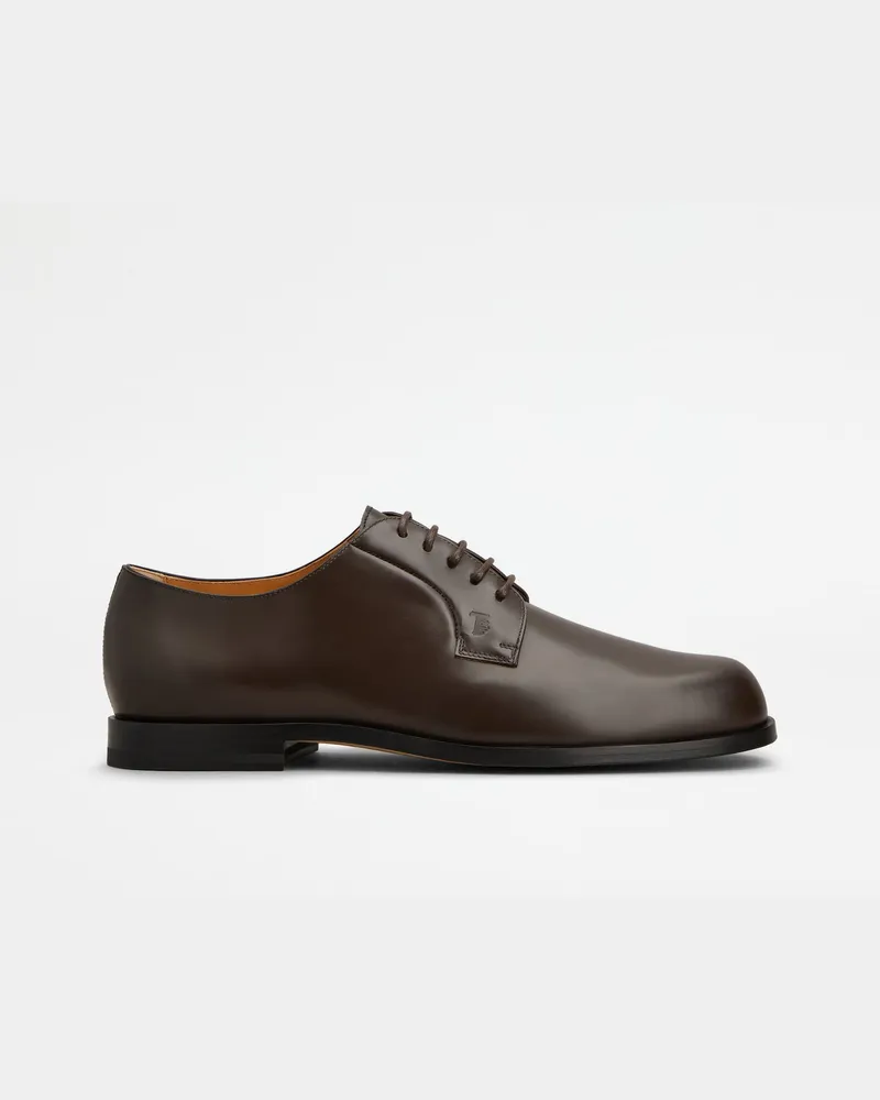 TOD'S Schnürschuhe aus Leder, BRAUN Shoes Braun