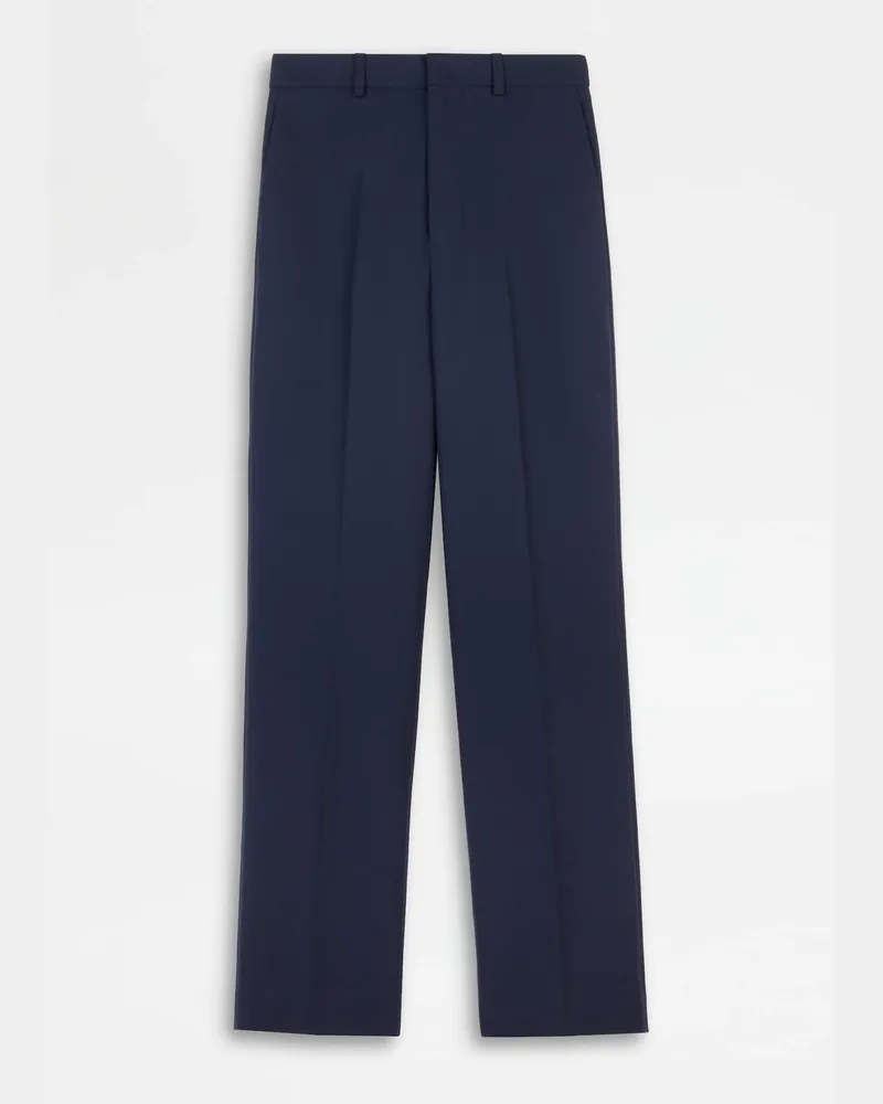 TOD'S Hose aus einer Woll-Baumwoll-Mischung, BLAU Trousers Blau