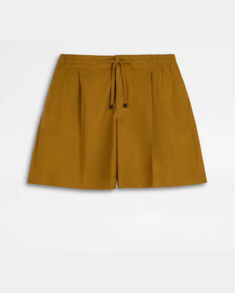 TOD'S Shorts aus Wolle mit Tunnelzug, GELB Trousers Gelb