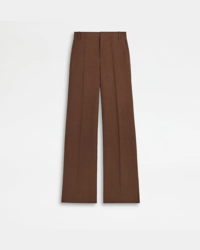 TOD'S Hose aus Leinen, BRAUN Trousers Braun