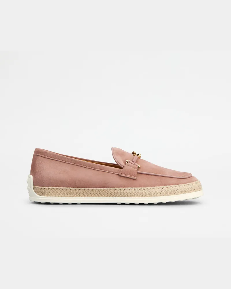 TOD'S Loafers aus Veloursleder, ROSA Shoes Rosa