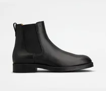 Chelsea Boots aus Leder, SCHWARZ Shoes