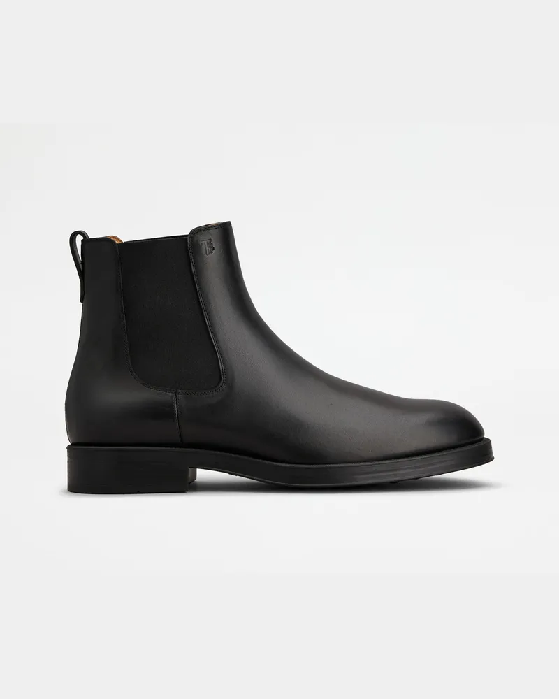 TOD'S Chelsea Boots aus Leder, SCHWARZ Shoes Schwarz