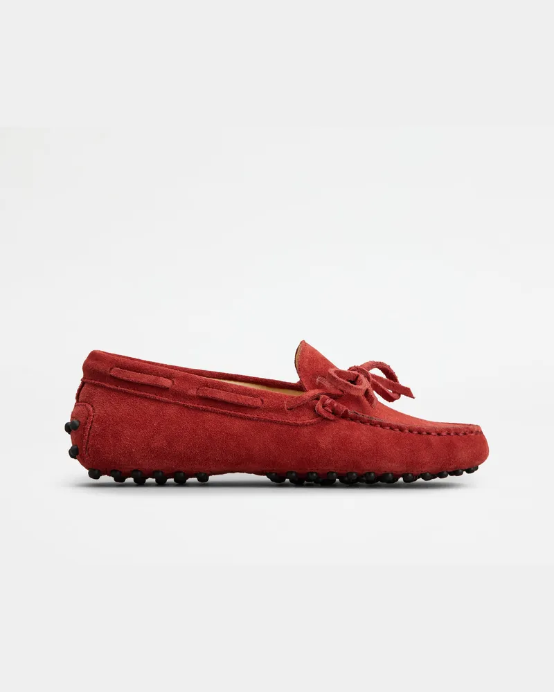 TOD'S Mokassins Gommino Junior aus Veloursleder, ROT Junior Shoes Rot