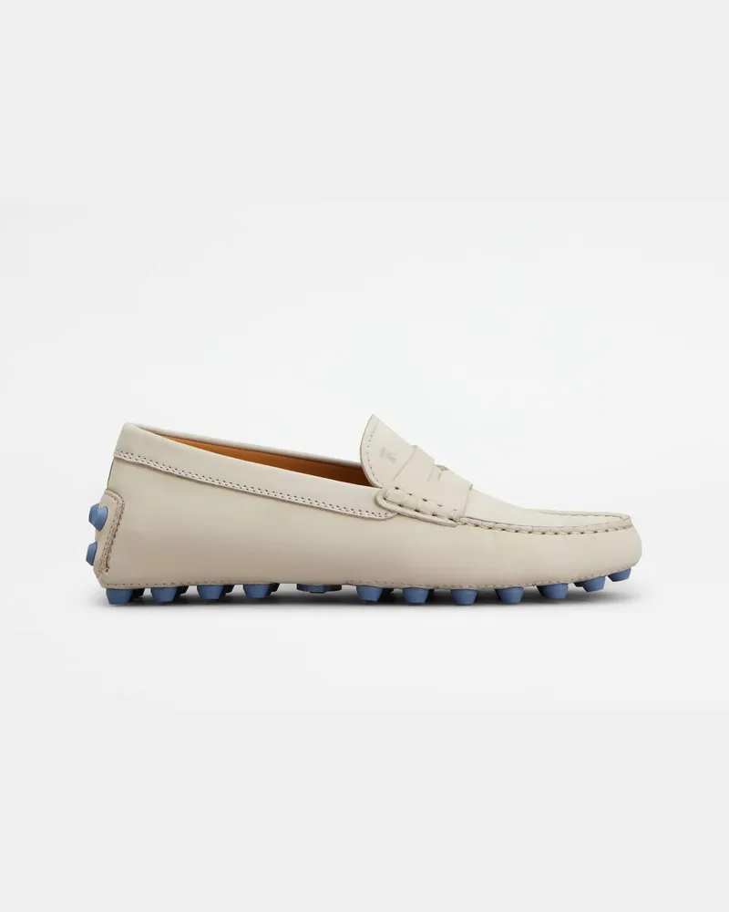 TOD'S Mokassins Gommino Bubble aus Nubukleder, CREME Shoes Creme