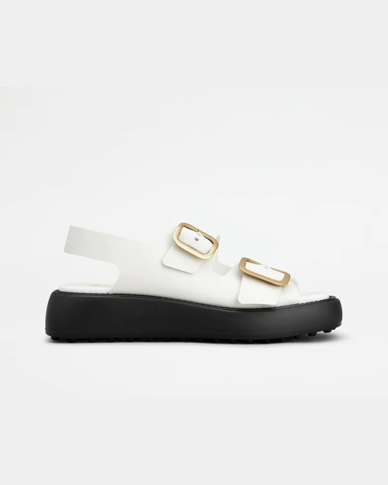 TOD'S Sandalen aus Leder, WEISS Shoes Weiss