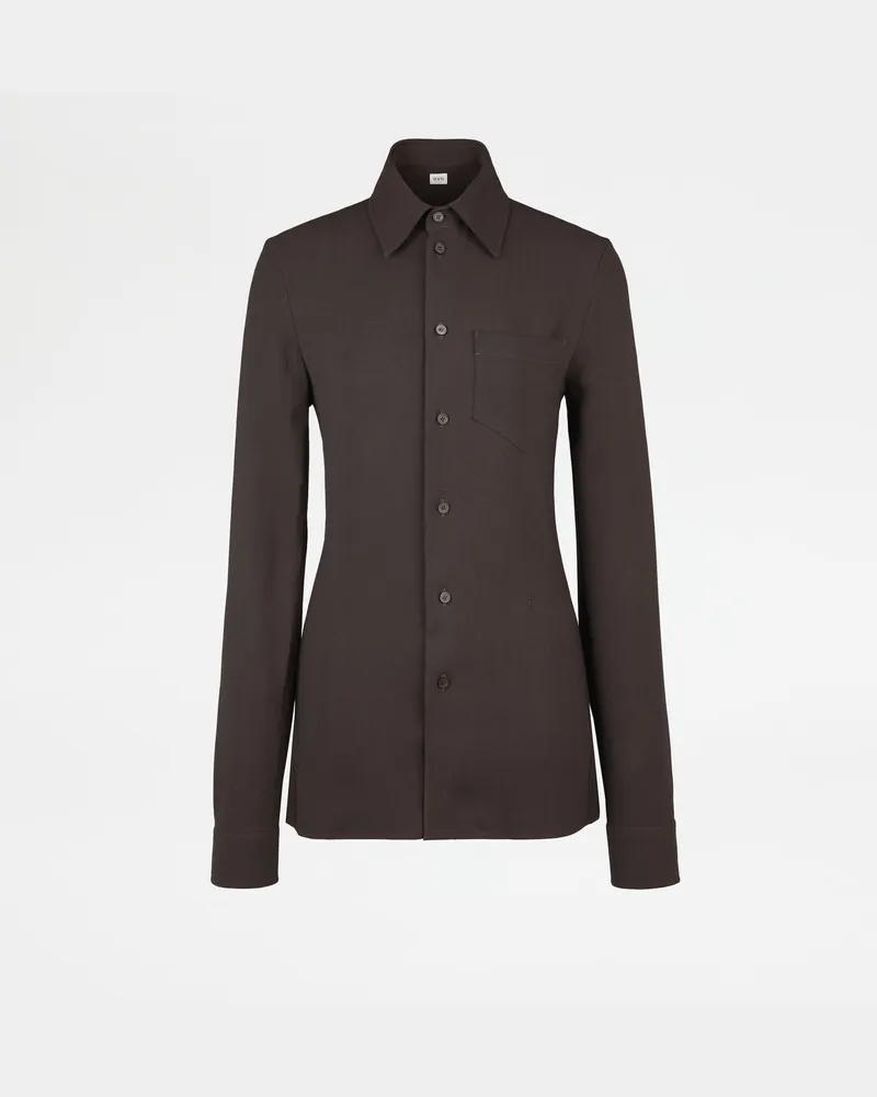 TOD'S Bluse aus einer Wollmischung, BRAUN Shirts Braun