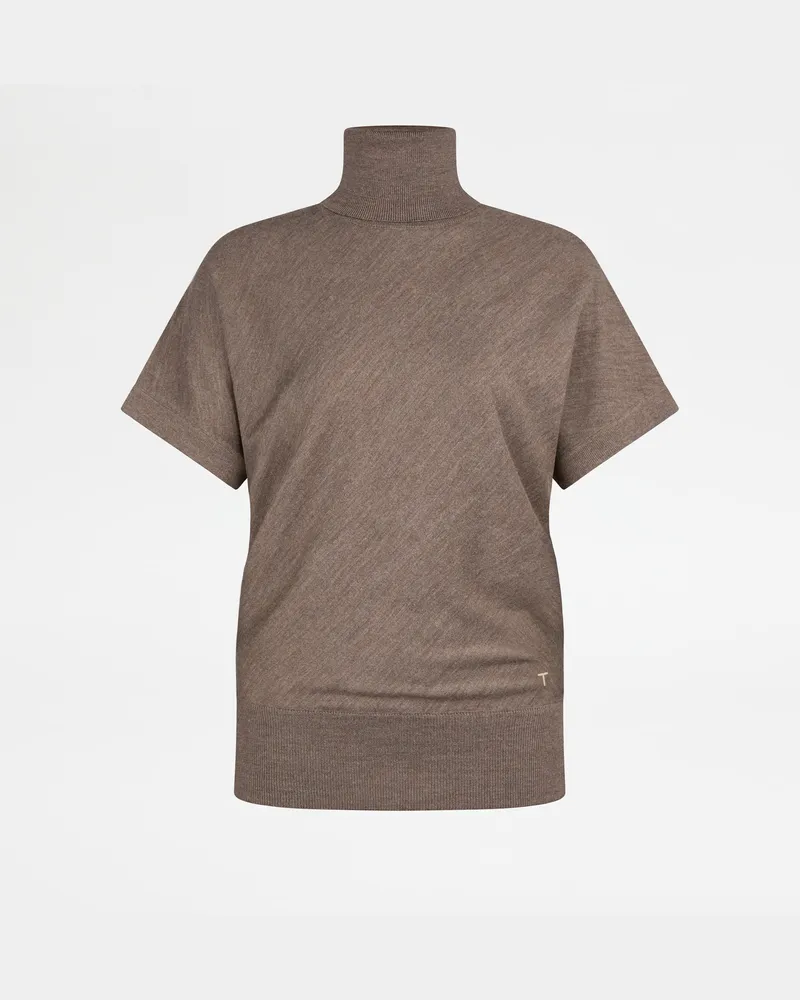 TOD'S Rollkragenpullover aus einer Seidenmischung, BRAUN Knitwear Braun