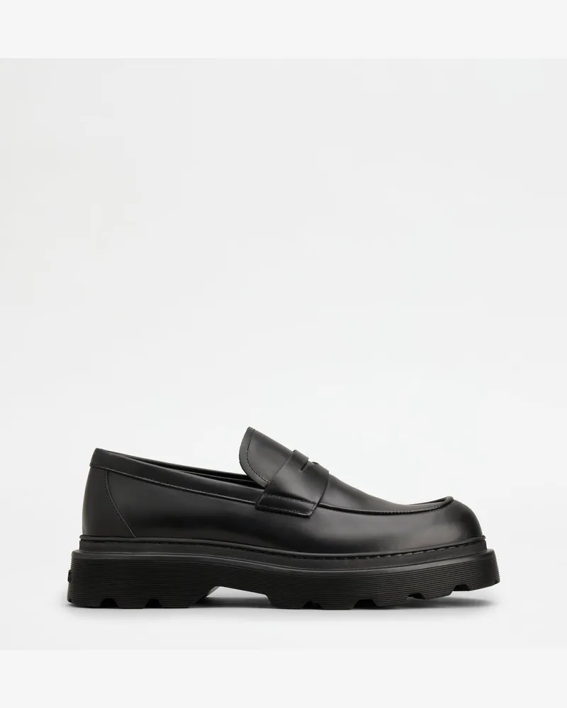 TOD'S Loafers aus Leder, SCHWARZ Shoes Schwarz