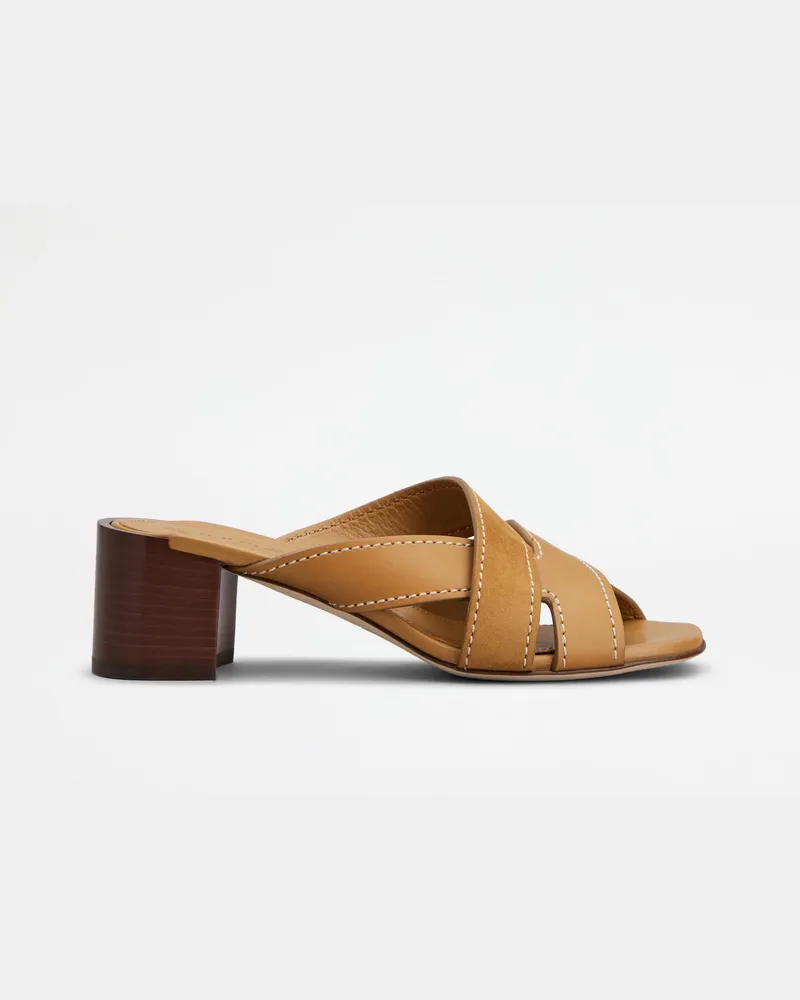 TOD'S Sandalen aus Leder, BRAUN Shoes Braun