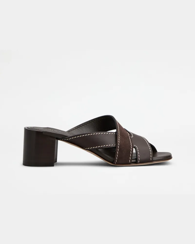 TOD'S Sandalen aus Leder, BRAUN Shoes Braun
