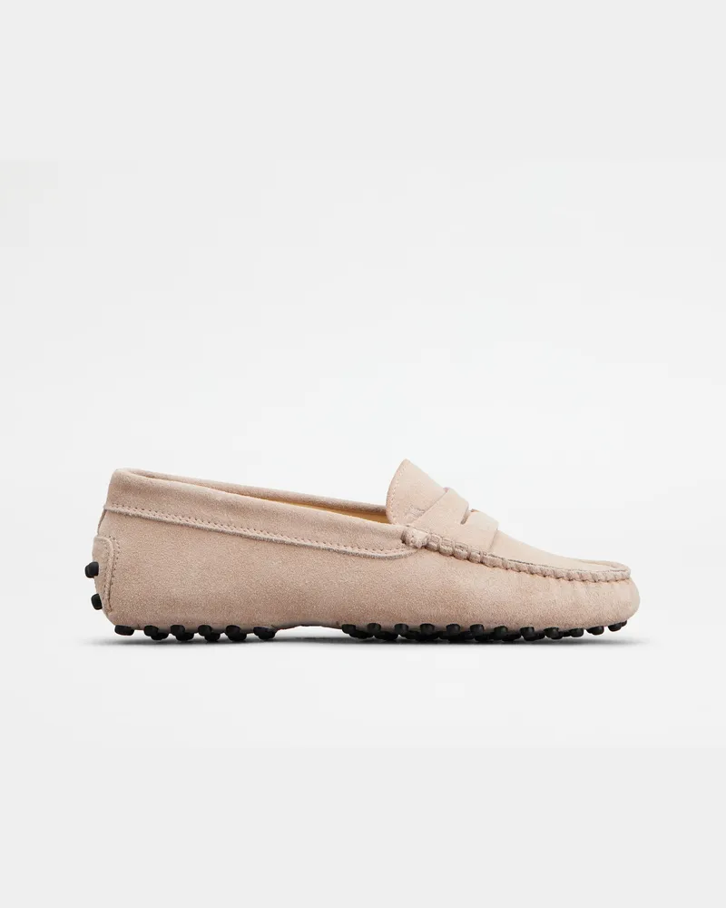 TOD'S Mokassins Gommino Junior aus Veloursleder, ROSA Junior Shoes Rosa