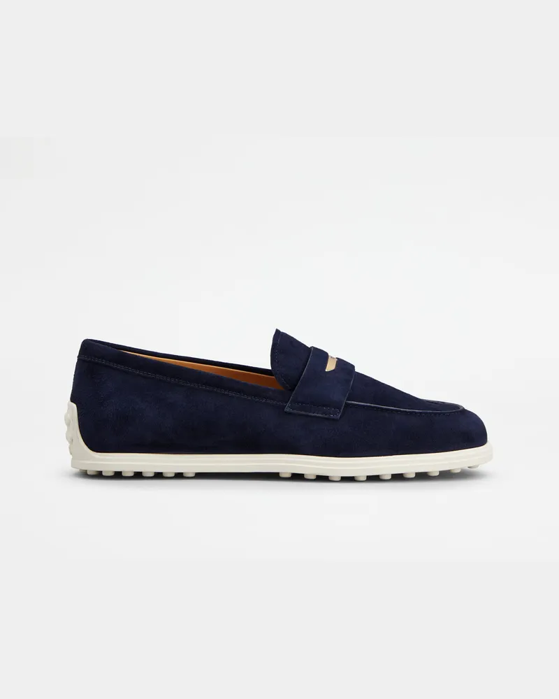 TOD'S Loafers aus Veloursleder, BLAU Shoes Blau