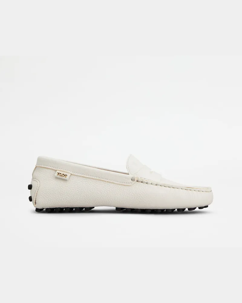 TOD'S Mokassins Gommino aus Leder, WEISS Shoes Weiss
