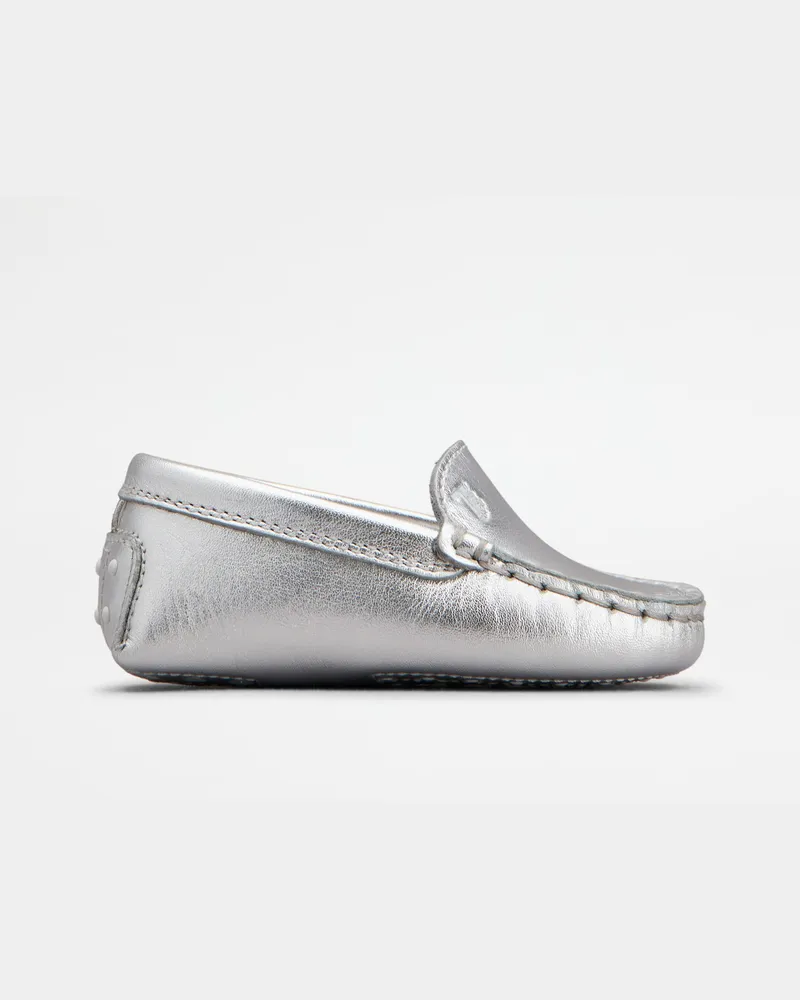TOD'S Mokassins Gommino Junior aus Leder, SILBER Junior Shoes Silber