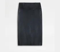 Rock aus Leder, SCHWARZ Skirts