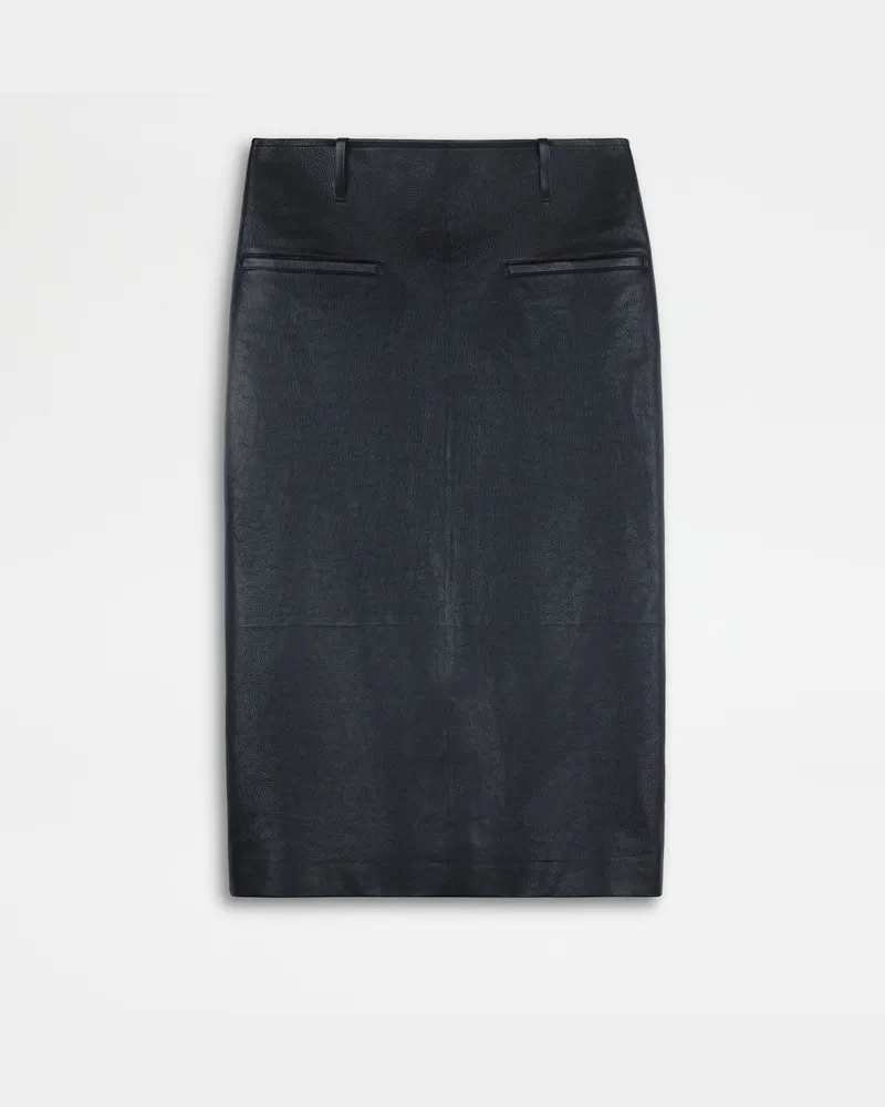 TOD'S Rock aus Leder, SCHWARZ, 40 - Skirts Schwarz