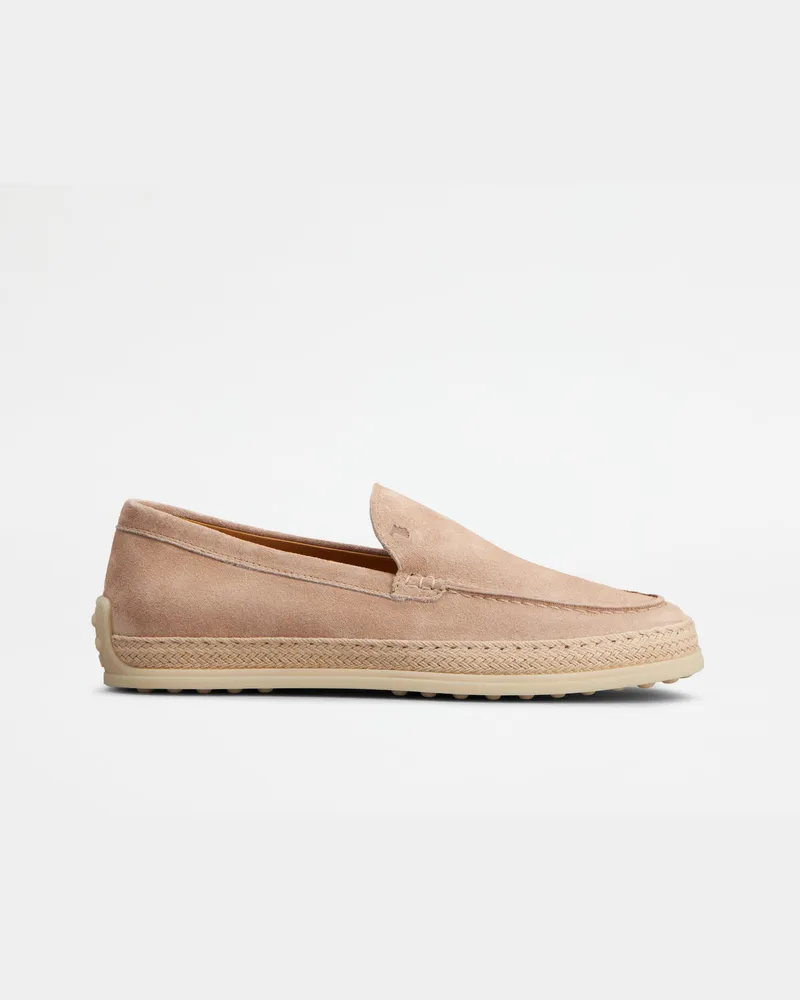 TOD'S Slipper-Loafers aus Veloursleder, ROSA Shoes Rosa