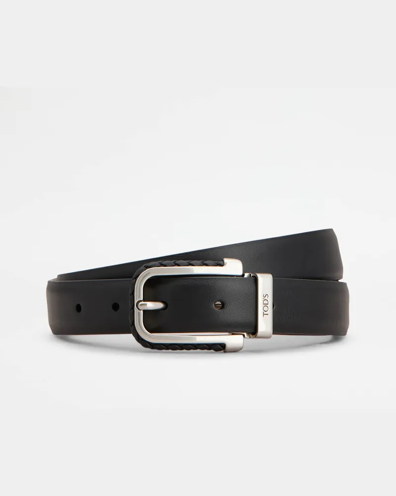 TOD'S Gürtel aus Leder, SCHWARZ, 95 - Belts Schwarz