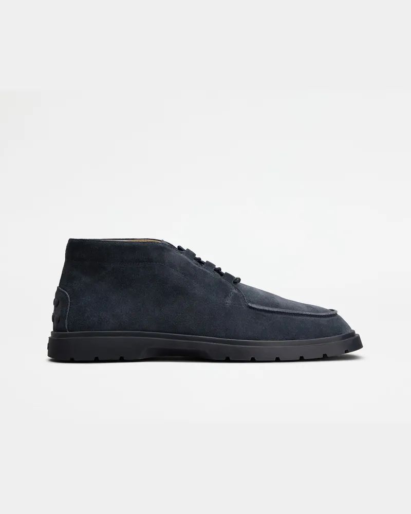 TOD'S Desert Boots aus Veloursleder, BLAU Shoes Blau
