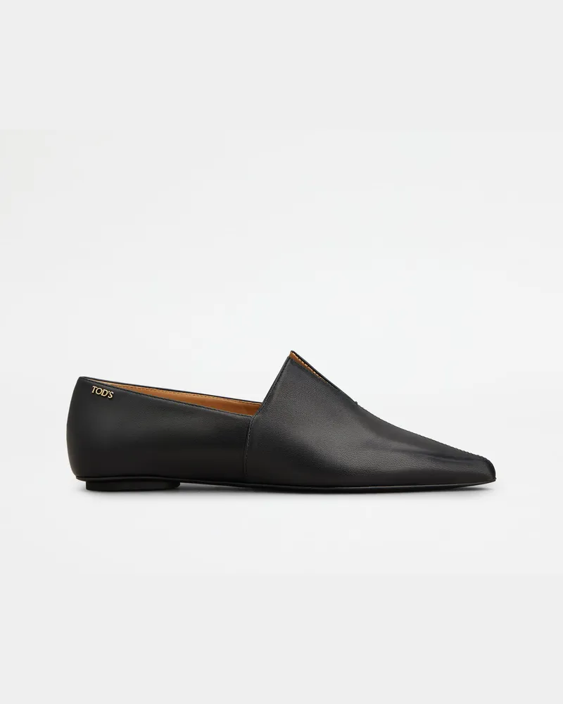 TOD'S Ballerinas aus Nappaleder, SCHWARZ Shoes Schwarz