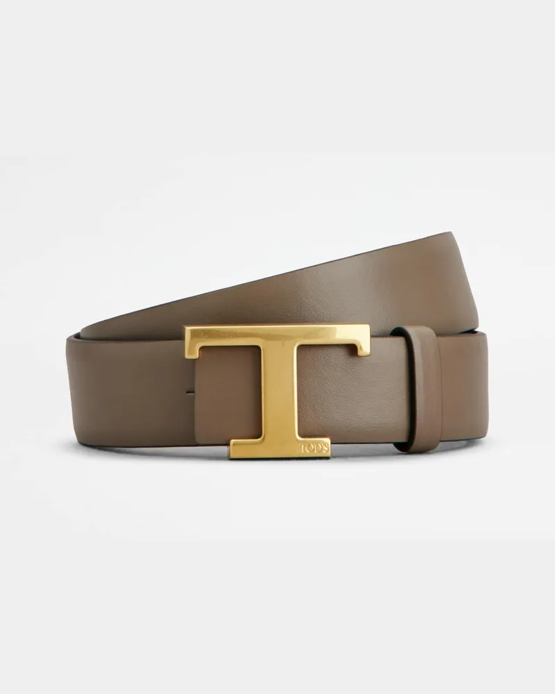 TOD'S Wendbarer Gürtel T Timeless aus Leder, SCHWARZ,BRAUN, 95 - Belts Schwarz
