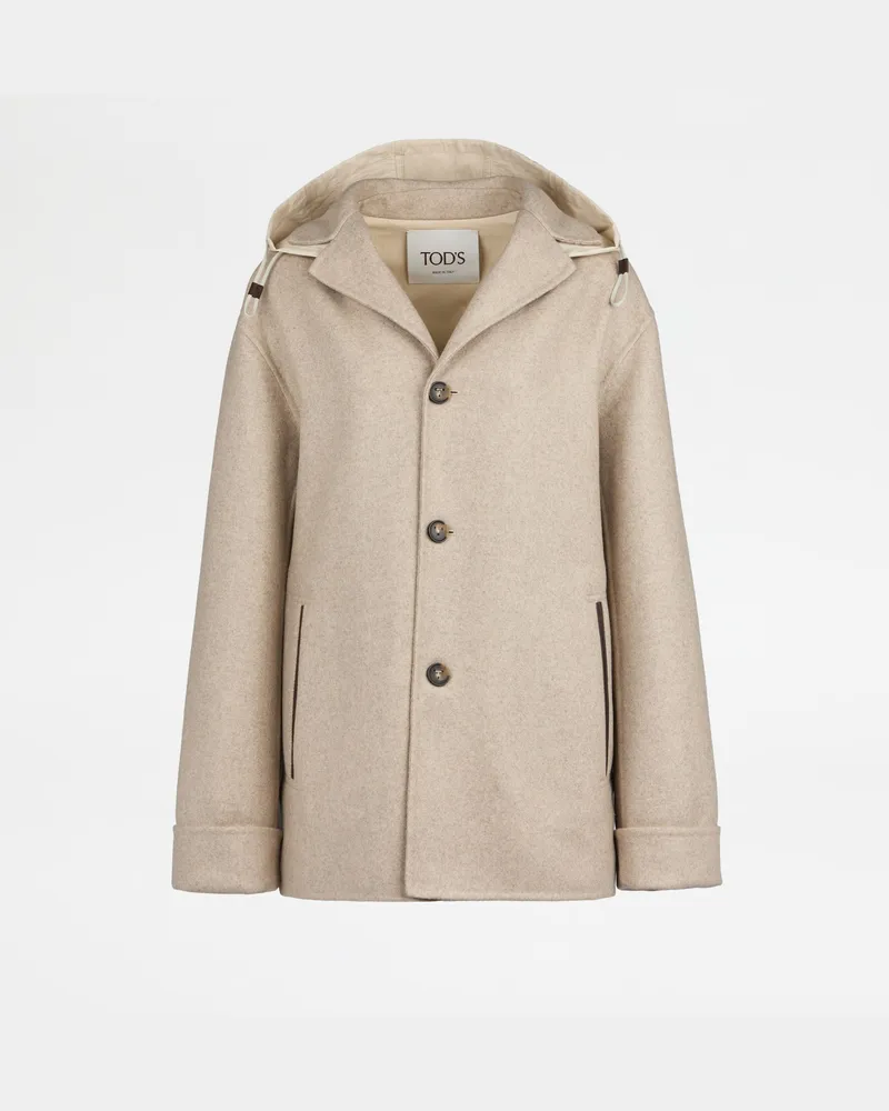 TOD'S Jacke aus Double-Kaschmir, BEIGE Jackets Beige