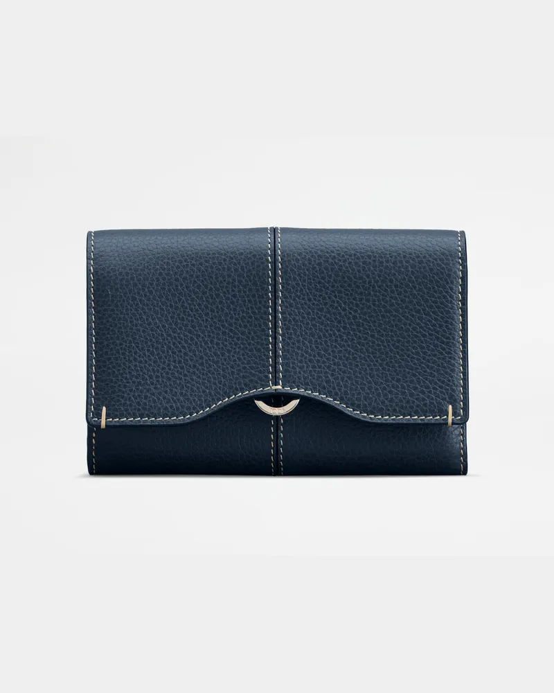 TOD'S Portemonnaie aus Leder, BLAU,  - Wallets Blau