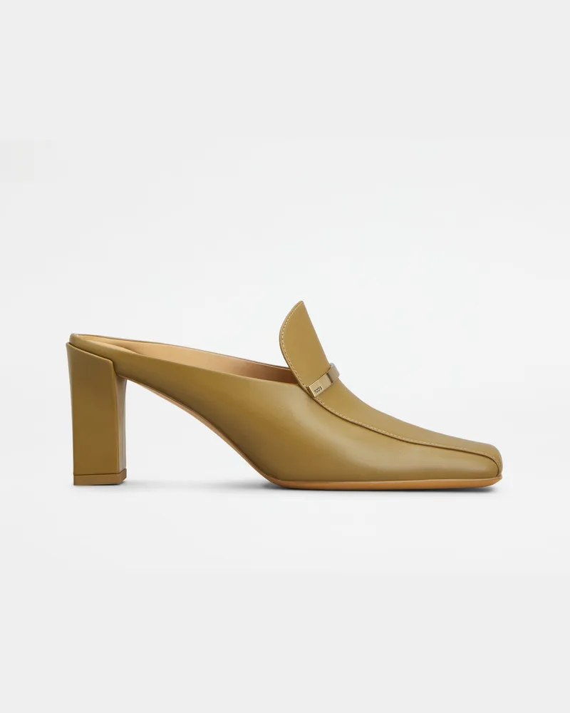 TOD'S Mules aus Leder, BRAUN Shoes Braun