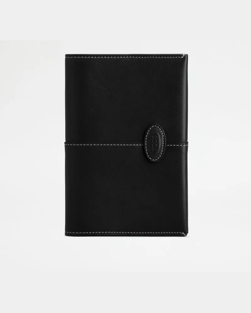 TOD'S Reisepass-Etui aus Leder, SCHWARZ,  - Wallets Schwarz