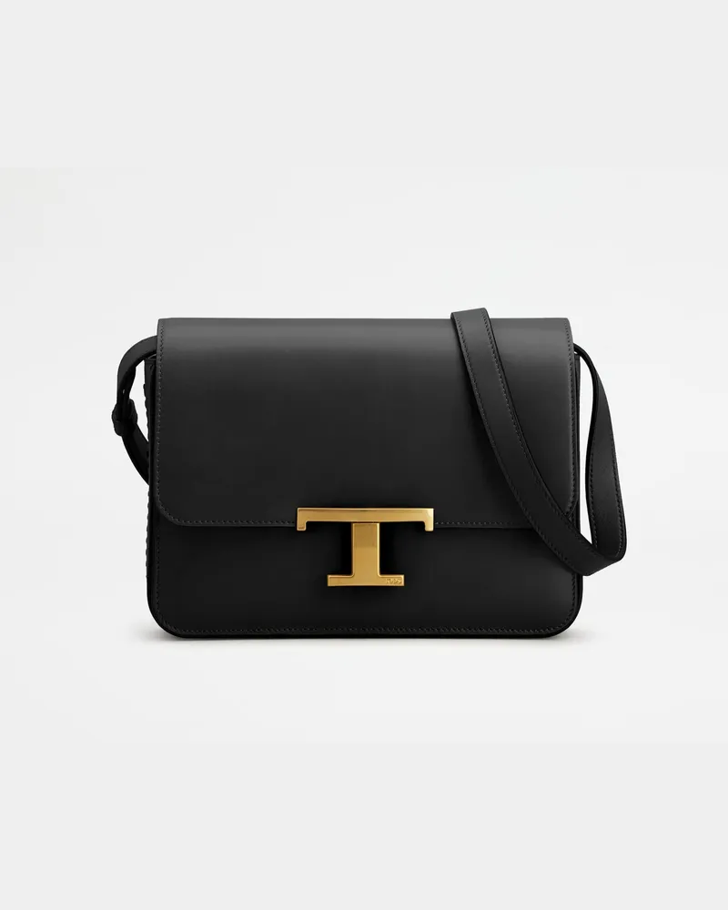 TOD'S Umhängetasche T Timeless aus Leder Mini, SCHWARZ,  - Bags Schwarz