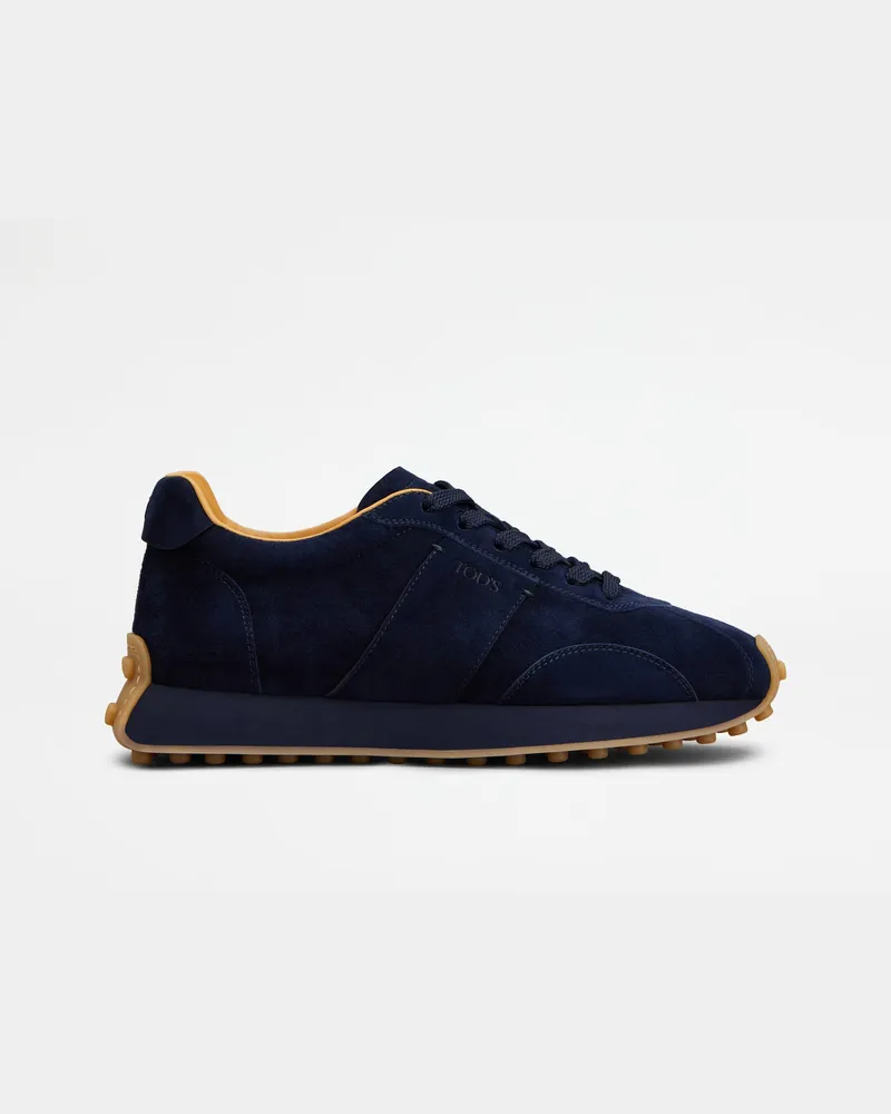 TOD'S Sneakers T Vintage aus Veloursleder, BLAU Shoes Blau