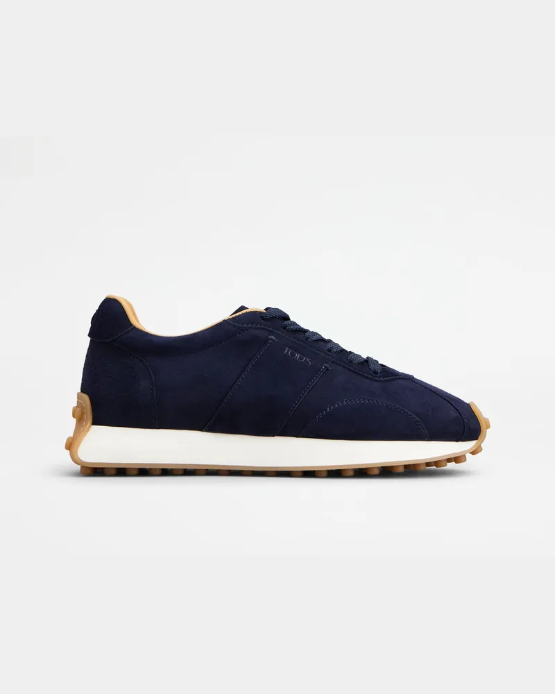 TOD'S Sneakers T Vintage aus Veloursleder, BLAU Shoes Blau