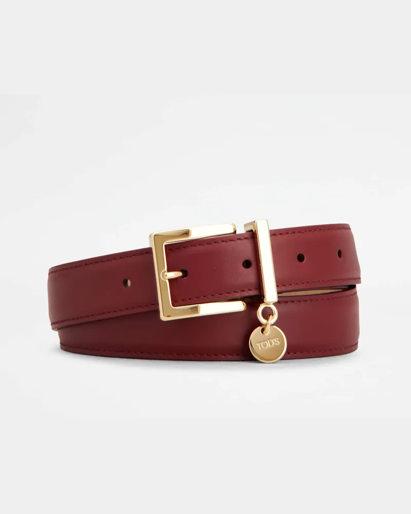 TOD'S Gürtel aus Leder, BORDEAUX, 95 - Belts Bordeaux