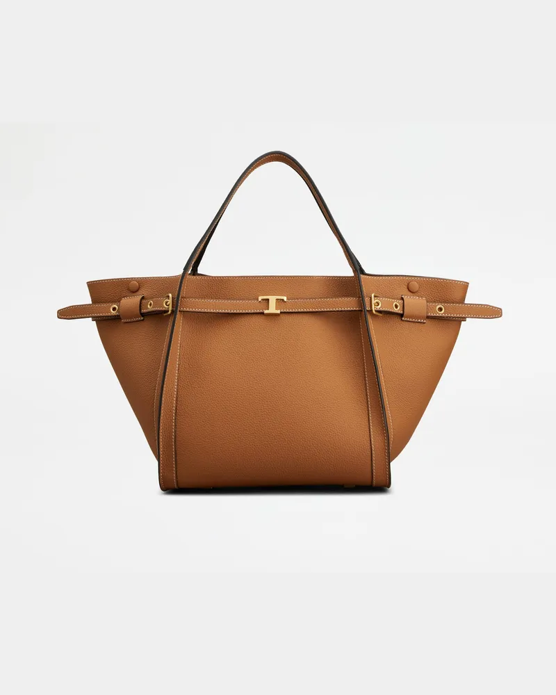 TOD'S Shopper aus Leder Small, BRAUN,  - Bags Braun