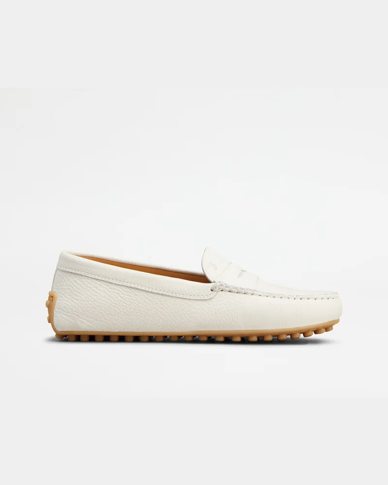 TOD'S Mokassins City Gommino aus Leder, CREME Shoes Creme
