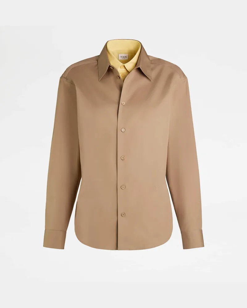 TOD'S Bluse aus Popeline, BEIGE Shirts Beige