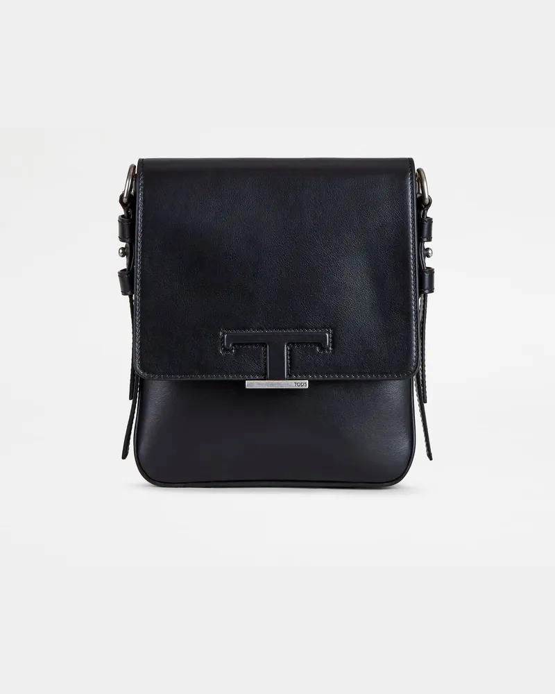 TOD'S Umhängetasche T Timeless Mini aus Leder, SCHWARZ,  - Bags Schwarz