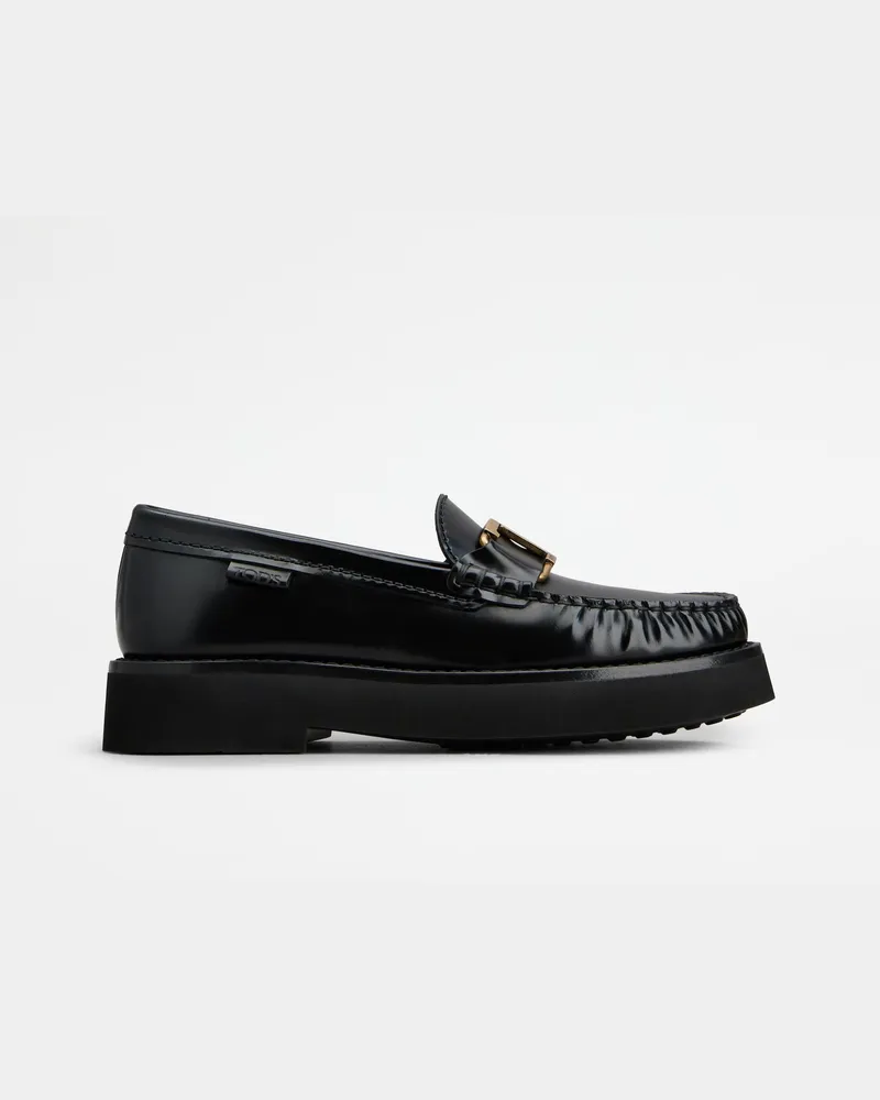 TOD'S Loafers T Timeless aus Leder, SCHWARZ Shoes Schwarz