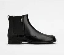 Chelsea Boots aus Leder, SCHWARZ Shoes