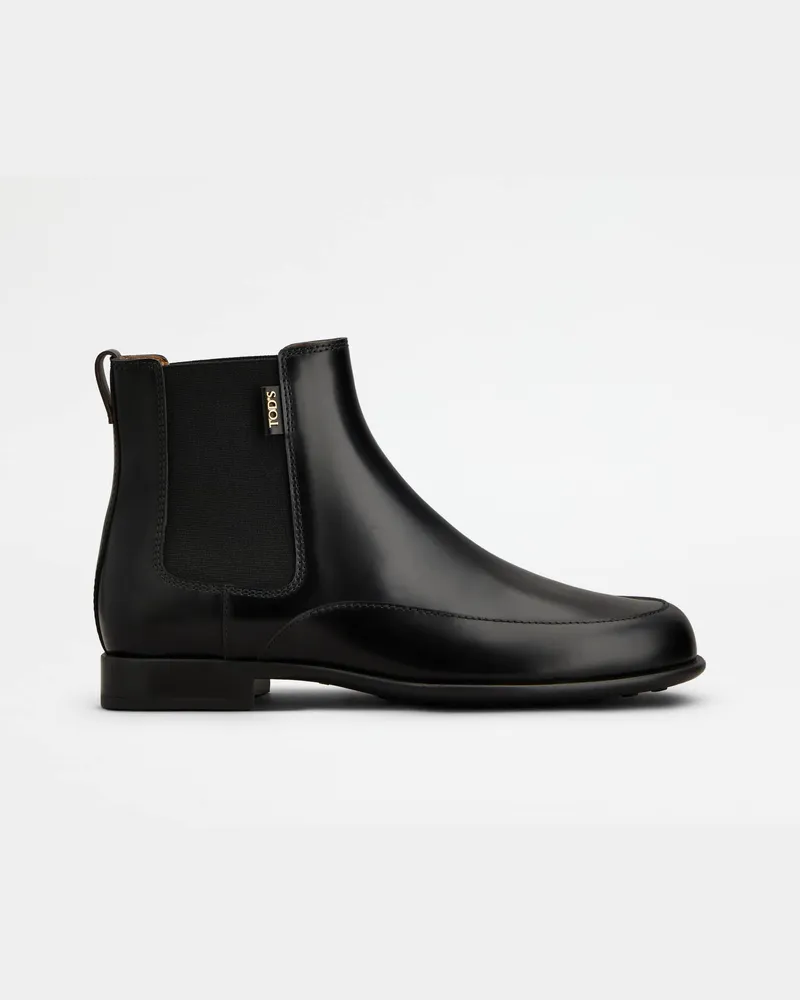 TOD'S Chelsea Boots aus Leder, SCHWARZ Shoes Schwarz
