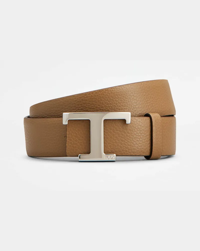 TOD'S Wendbarer Gürtel T Timeless aus Leder, BRAUN, 90 - Belts Braun