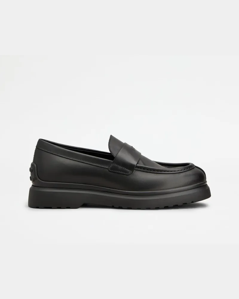 TOD'S Loafers aus Leder, SCHWARZ Shoes Schwarz