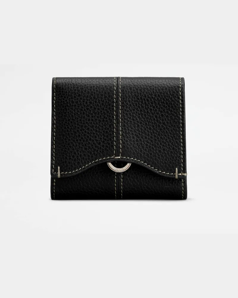 TOD'S Portemonnaie aus Leder, SCHWARZ,  - Wallets Schwarz