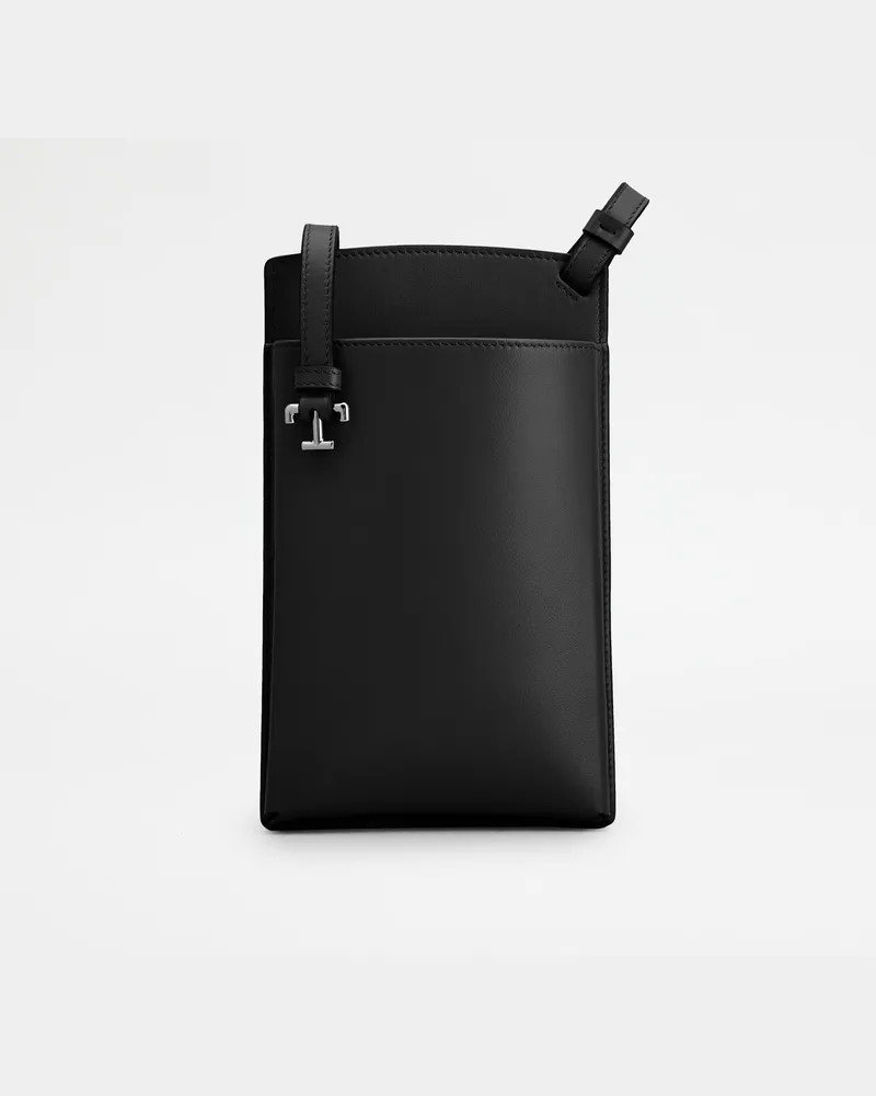 TOD'S Handy-Etui aus Leder Medium, SCHWARZ,  - Wallets Schwarz