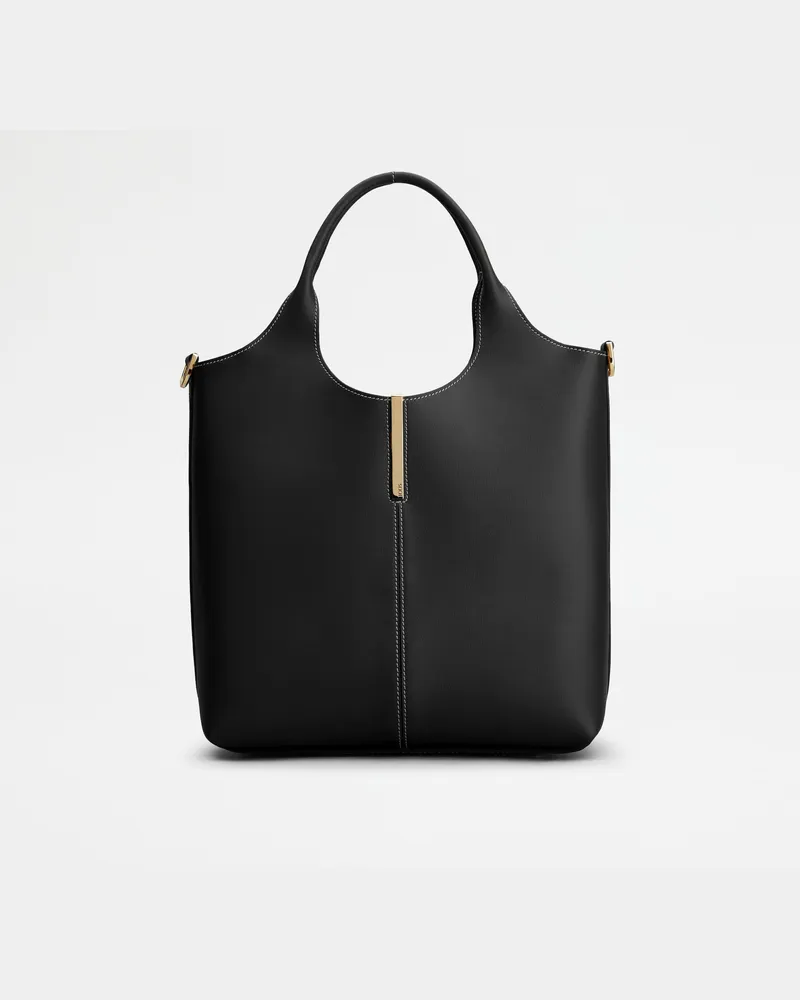 TOD'S Tote-Shopper aus Leder Small, SCHWARZ,  - Bags Schwarz