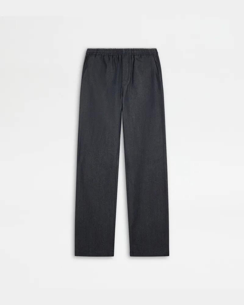 TOD'S Hose aus Wolldenim mit Tunnelzug, BLAU, XX - Trousers Blau